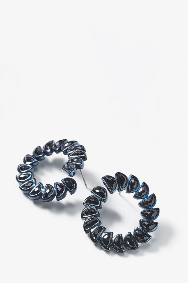 Marabou Bypass Hoops - Black Spinel