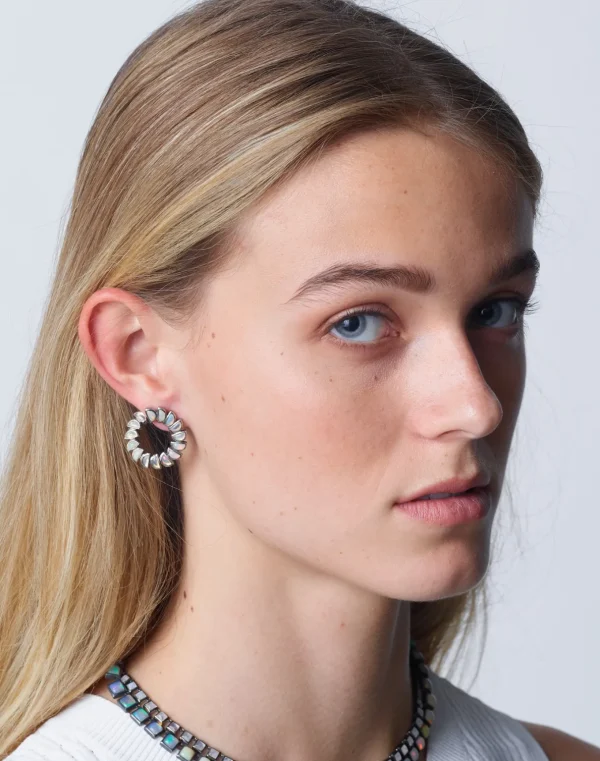 Marabou Bypass Hoops - Ethiopian Opal