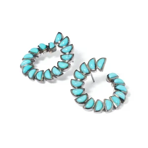 Marabou Bypass Hoops - Turquoise