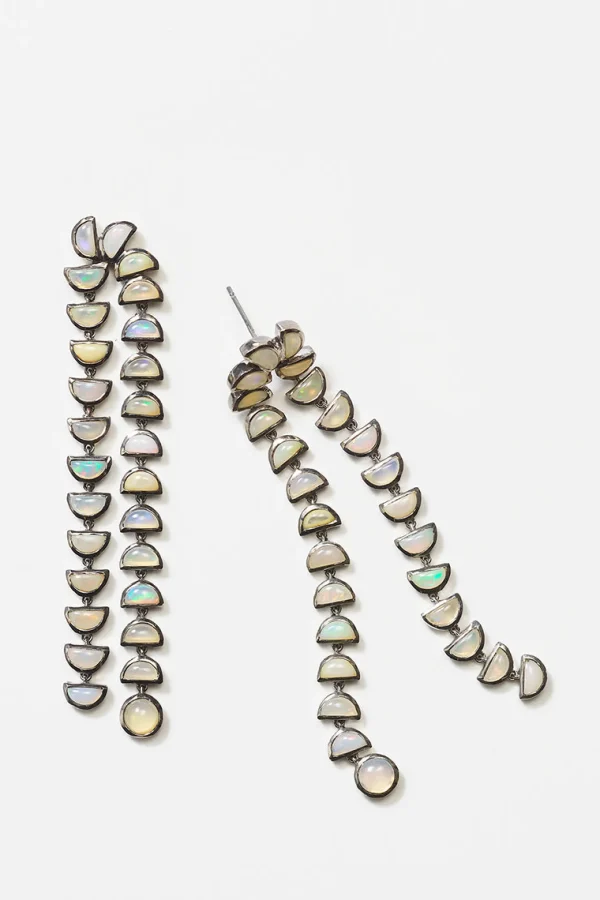 Marabou Earrings - Ethiopian Opal