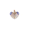 Melodeon Heart Pendant - Rainbow Moonstone, Tanzanite