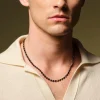 Men's Petite Dot Rivière Necklace - Black Spinel