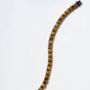 Men's Small Tile Tennis Bracelet - Tiger's Eye