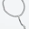 Metronome Lariat Necklace - Rainbow Moonstone