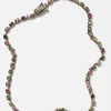 Mini Deco-Tile Rivière Necklace - Multi Tourmaline
