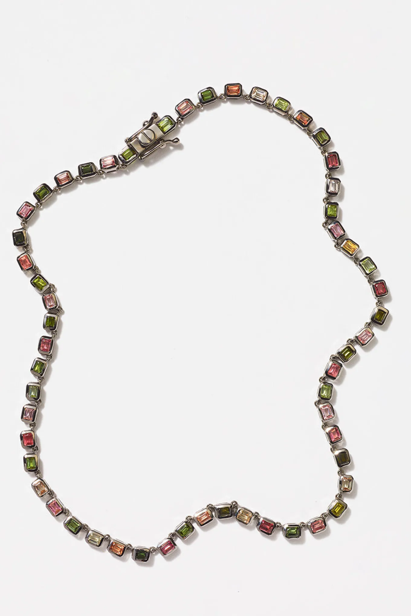 mini_decotile_rivire_neck_0.webp Mini Deco-Tile Rivière Necklace - Multi Tourmaline