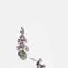 Mini Dew Drop Earrings - Labradorite & Rose of France