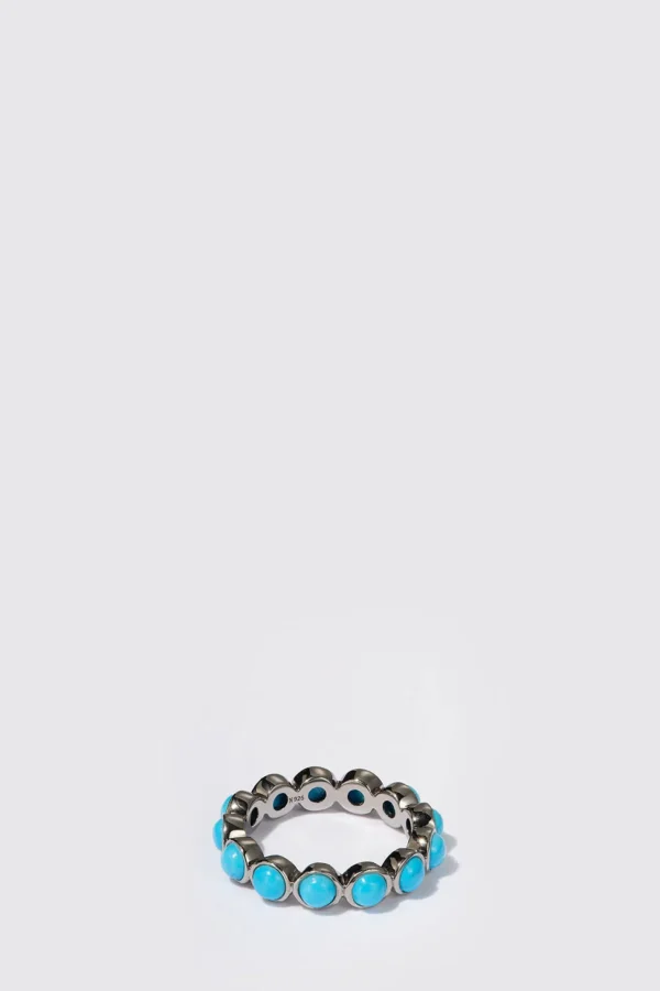 Mini Dot Eternity Band - Blue Howlite