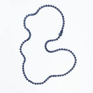 Mini Dot Opera Necklace - Blue Sapphire