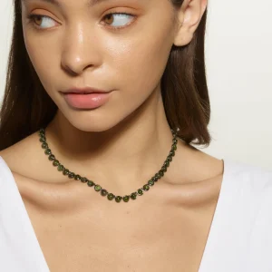 Mini Dot Rivière Necklace - Green Tourmaline