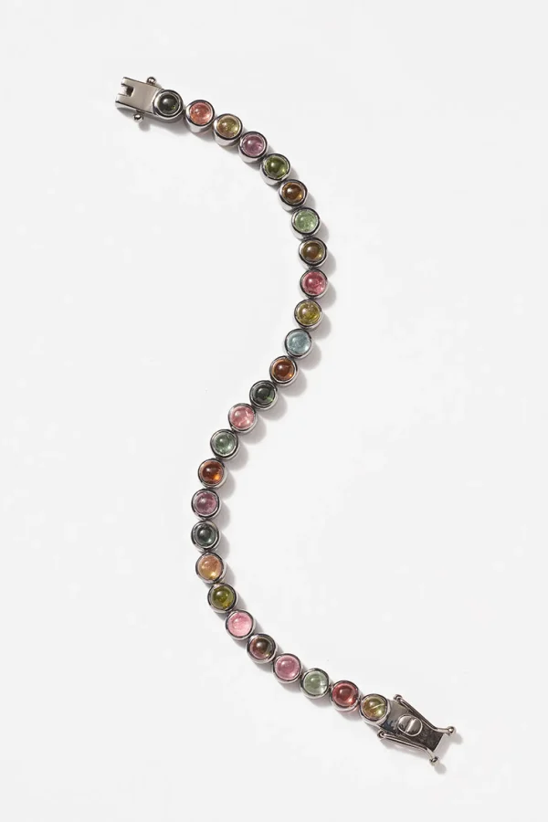 Mini Dot Tennis Bracelet - Multi Tourmaline