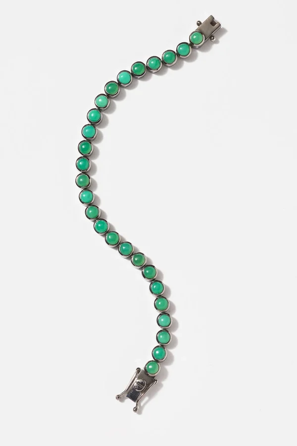 Mini Dot Tennis Bracelet - Chrysoprase