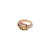 Mini Fold-Over Mosaic Ring - Bi-Color Tourmaline