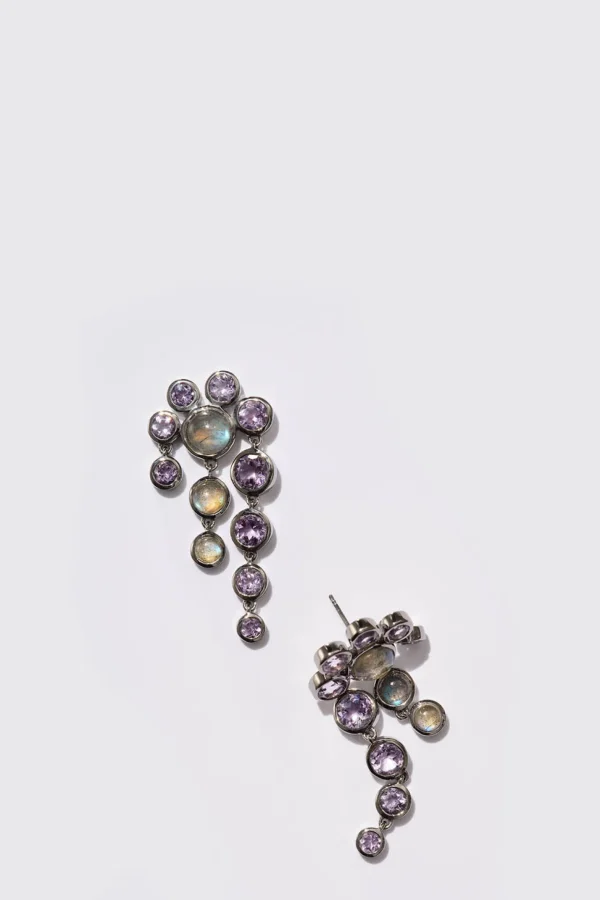 Mini Loop Fringes - Labradorite & Rose of France