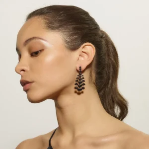 Mini Raindrop Earrings - Black Spinel