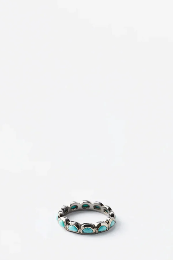Mini Scallop Band Ring - Turquoise