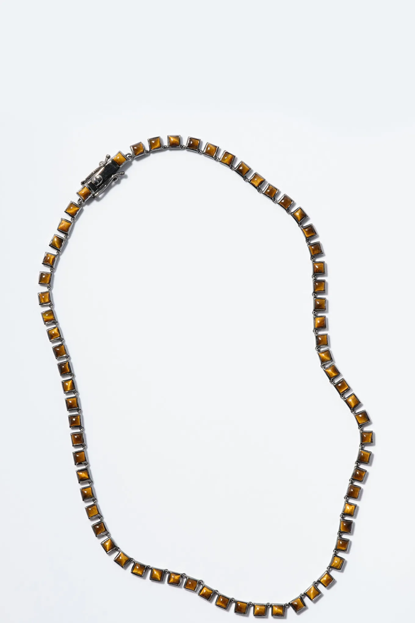 mini_tile_rivire_necklace_0-10.webp Mini Tile Rivière Necklace - Tiger's Eye