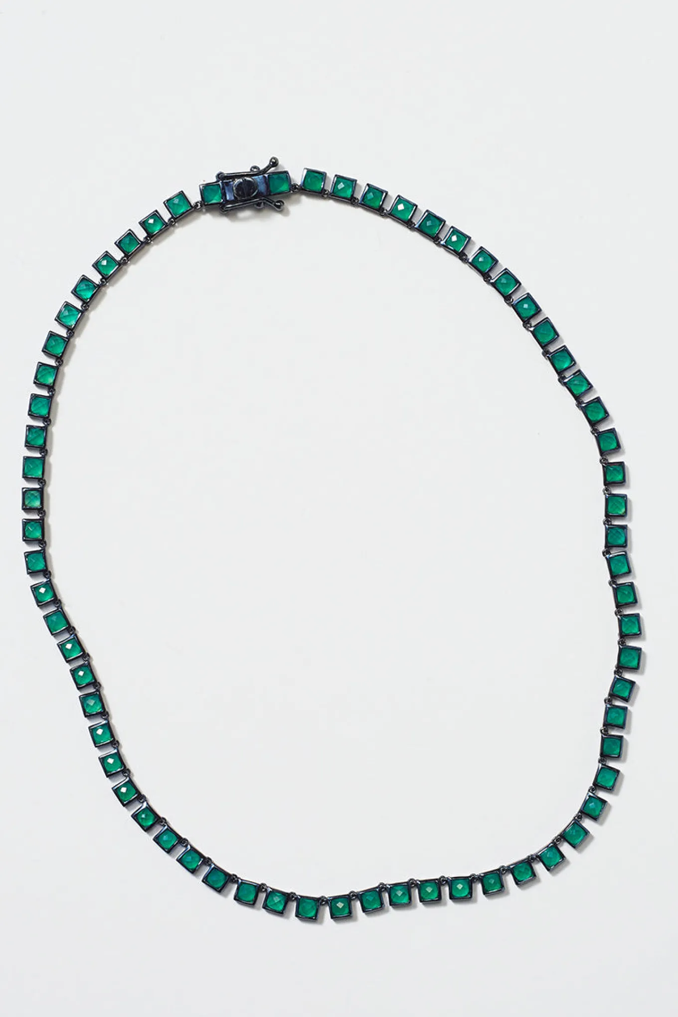 mini_tile_rivire_necklace_0-2.webp Mini Tile Rivière Necklace - Green Onyx