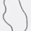 Mini Tile Rivière Necklace - White Zircon