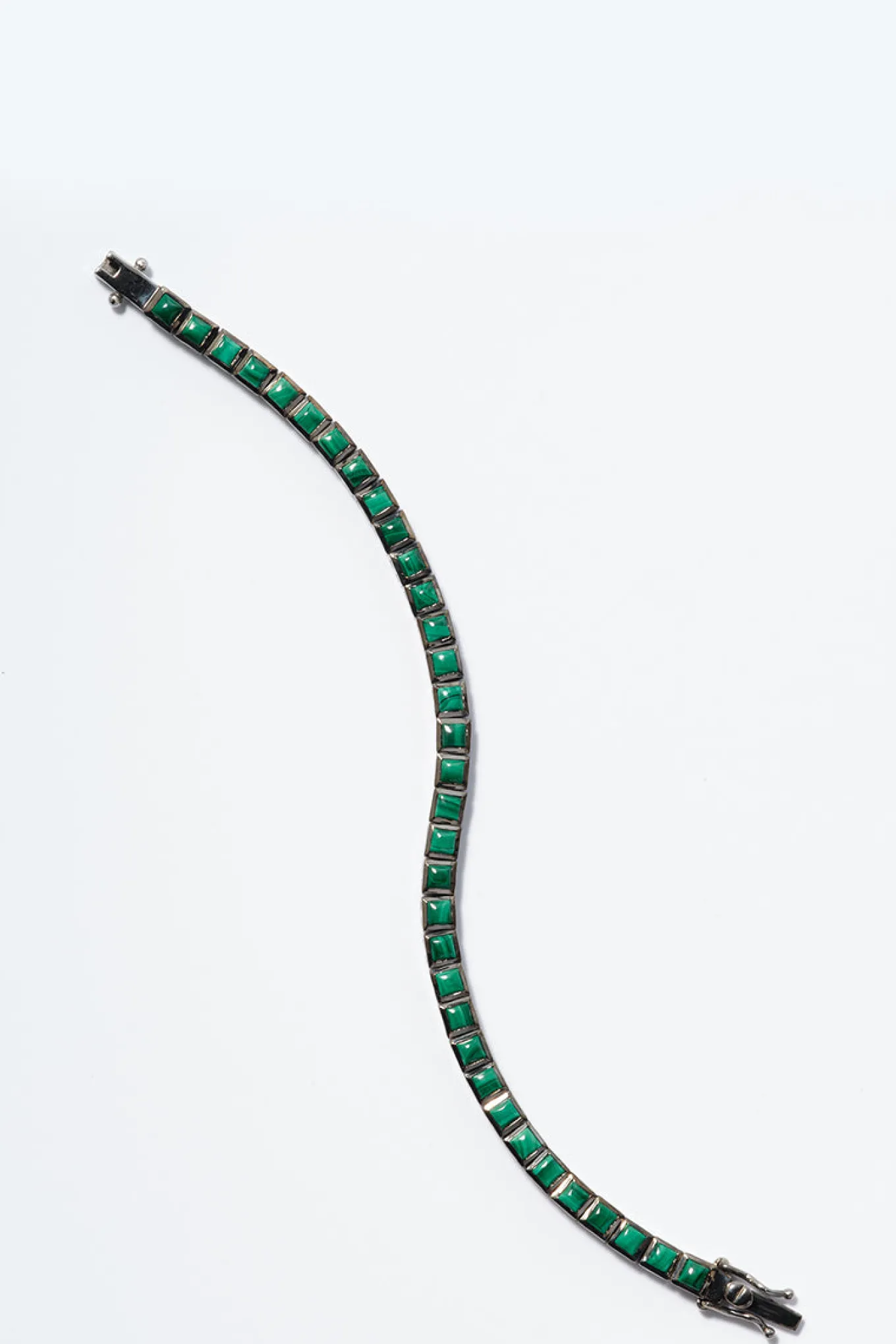 mini_tile_tennis_bracelet_0-7.webp Mini Tile Tennis Bracelet - Malachite