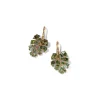 Monstera Leaf Earrings - Green Tourmaline