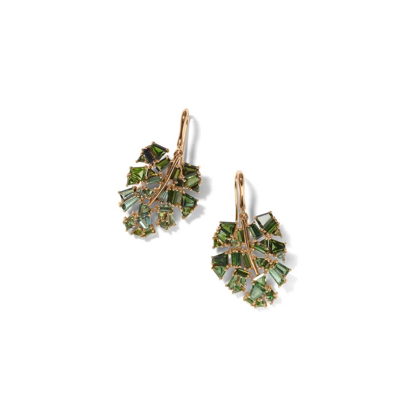 monstera_leaf_earrings__g_0.webp Monstera Leaf Earrings - Green Tourmaline