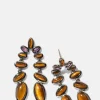 Nunchaku Earrings - Tiger's Eye