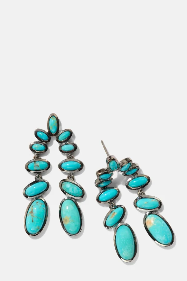 Nunchaku Earrings - Turquoise