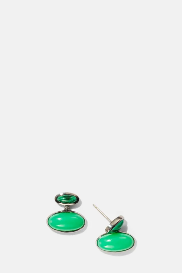 Orbit Earrings - Chrysoprase