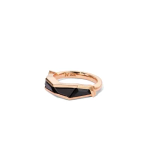 Origami Chapeau Ring - Black Spinel