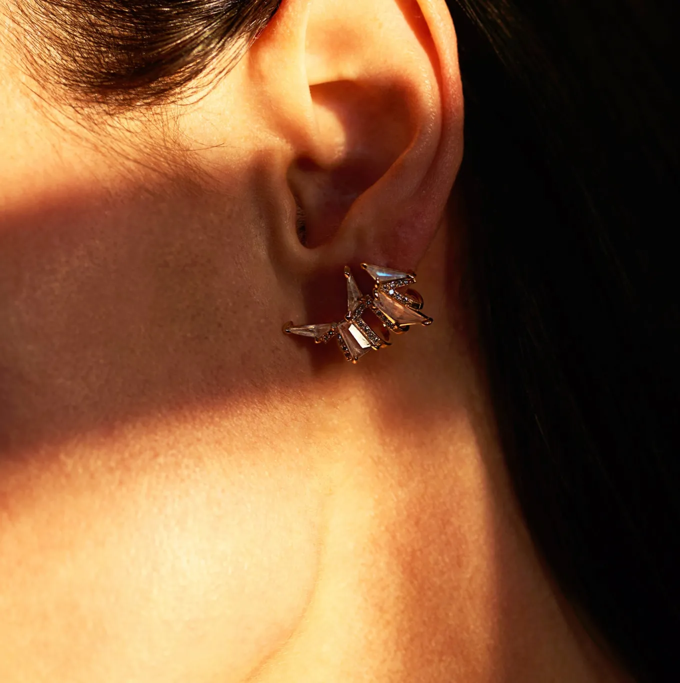 pagoda_ear_clips__rainbow_1.webp Pagoda Ear Clips - Rainbow Moonstone