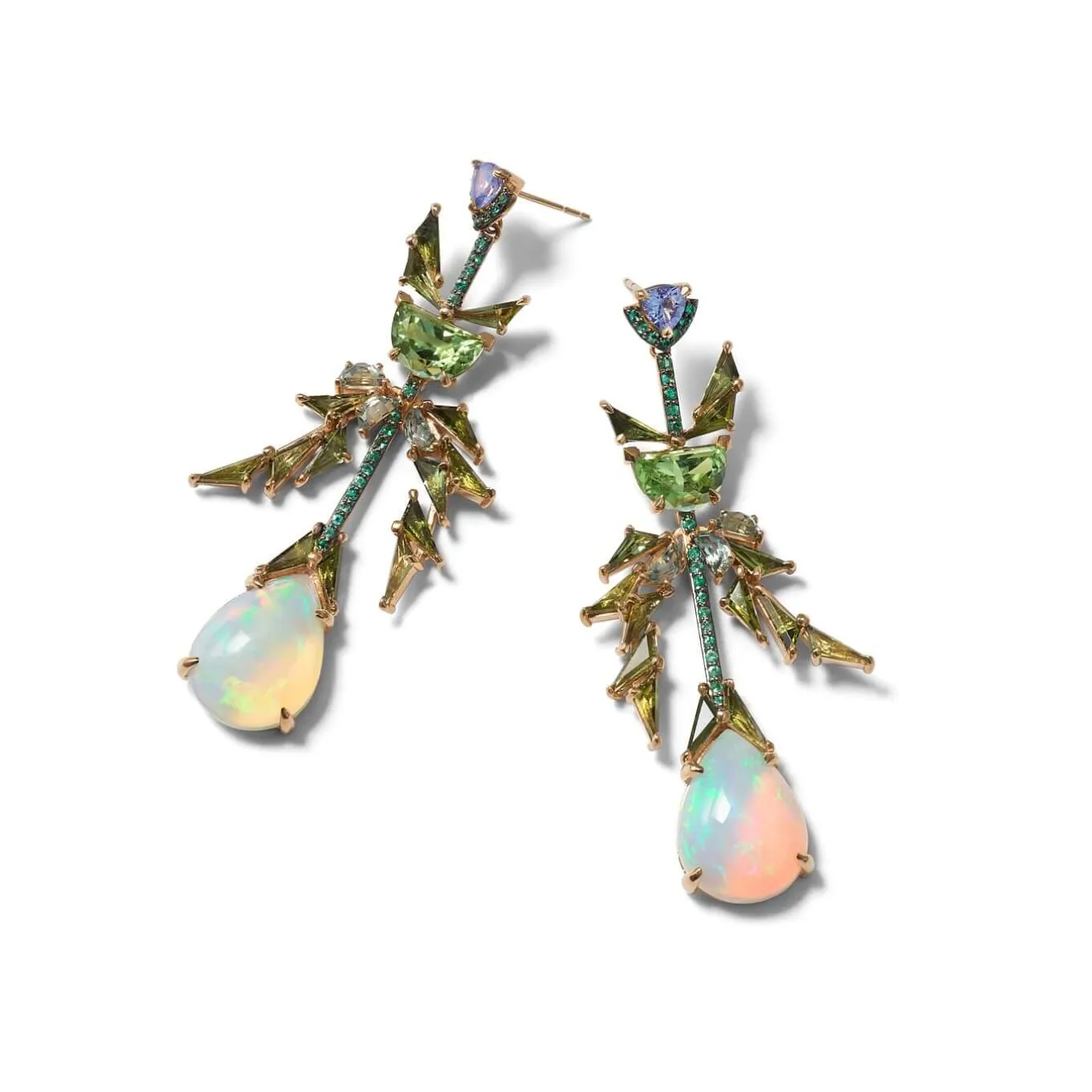 parrot_earrings__ethiopia_0.webp Parrot Earrings - Ethiopian Opal & Emerald