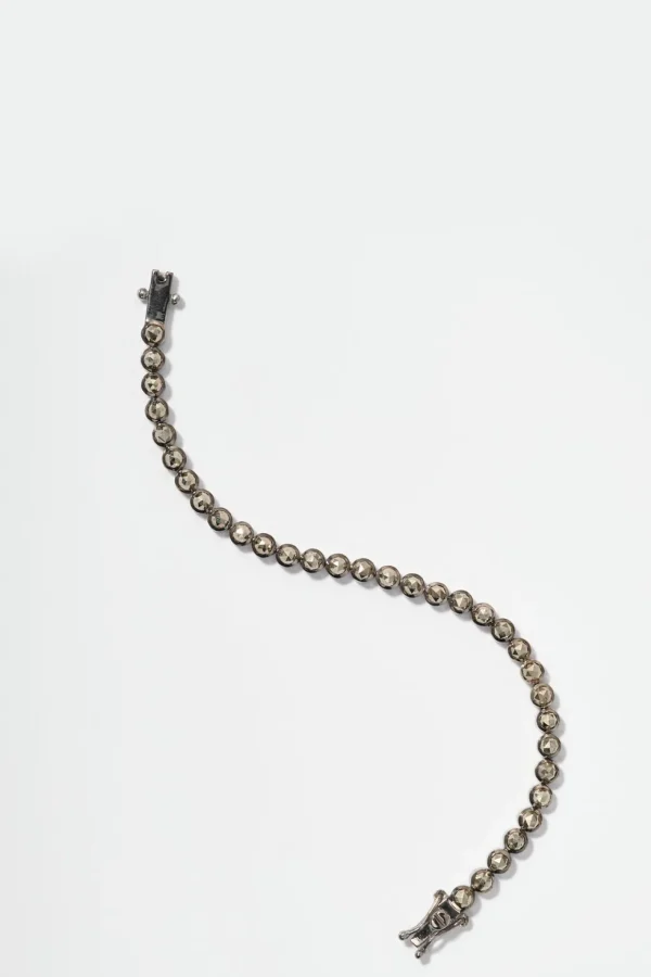 Petite Dot Tennis Bracelet - Pyrite