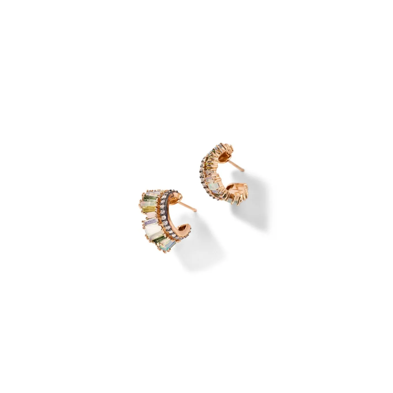 petite_ruched_hoops__ethi_0.webp Petite Ruched Hoops - Ethiopian Opal & Diamond Pavé
