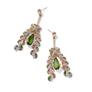 Petticoat Earrings - Green Tourmaline
