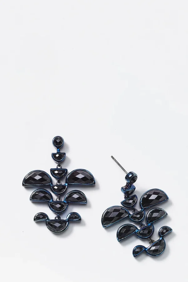 Phoenix Earrings - Black Spinel