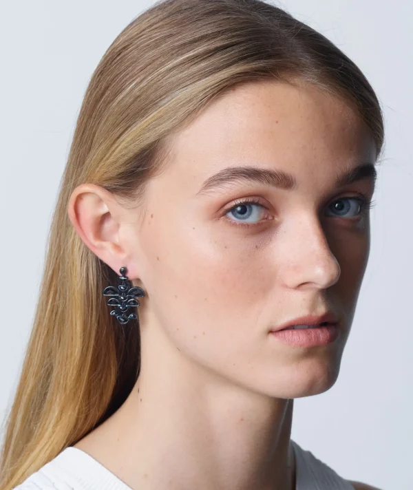 Phoenix Earrings - Black Spinel
