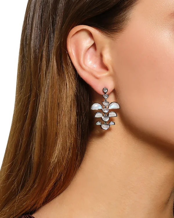 Phoenix Earrings - Rainbow Moonstone