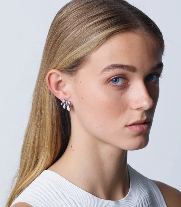 Prawn Earrings - Black Spinel