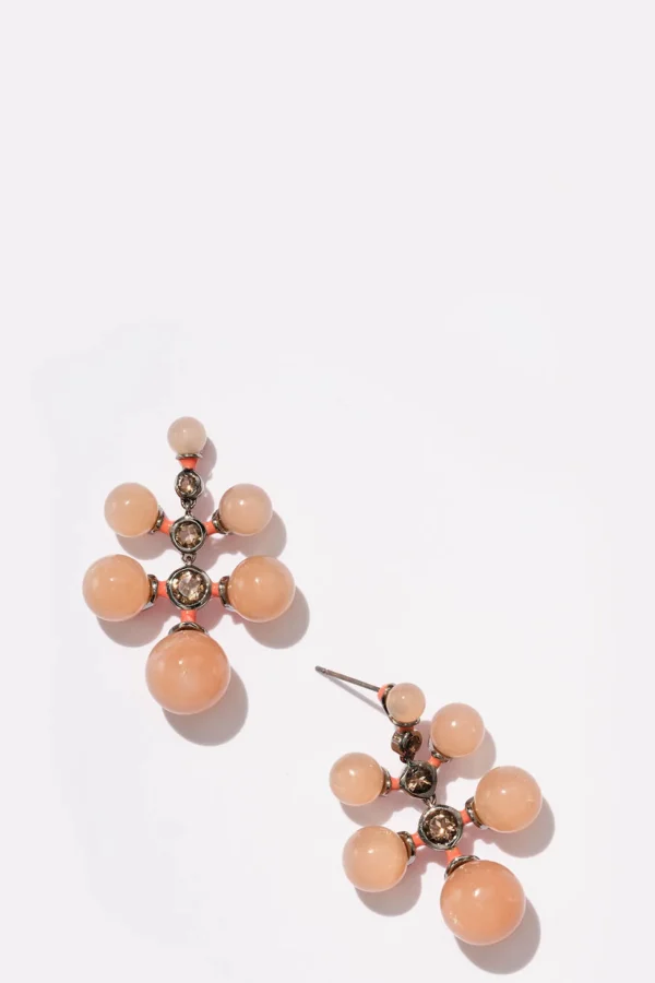 Radiant Earrings - Peach Moonstone