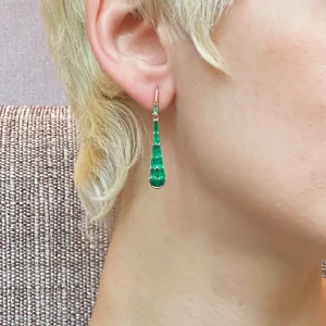 Raindrop Earrings - Emerald