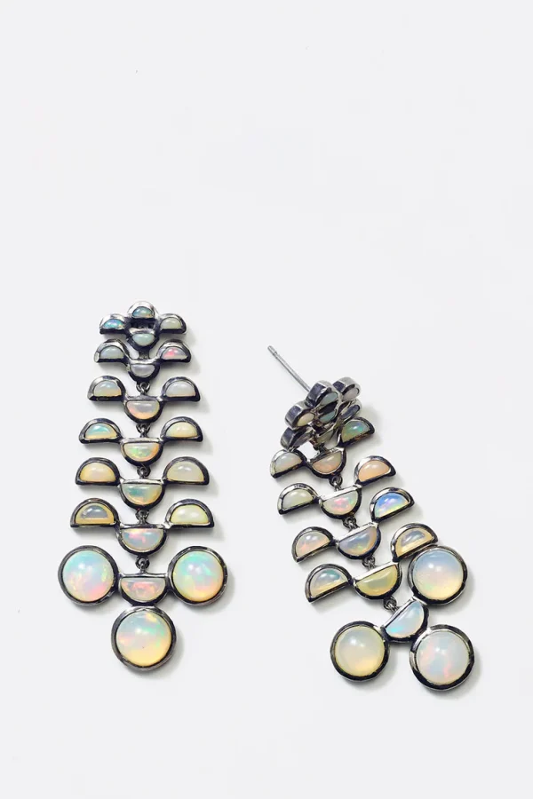 Reptile Girandole Earrings - Ethiopian Opal
