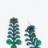 Reptile Girandole Earrings - Green Onyx