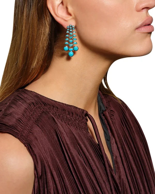 Reptile Girandole Earrings - Turquoise