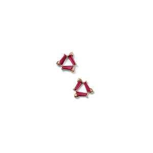 Rosette Earrings - Ruby