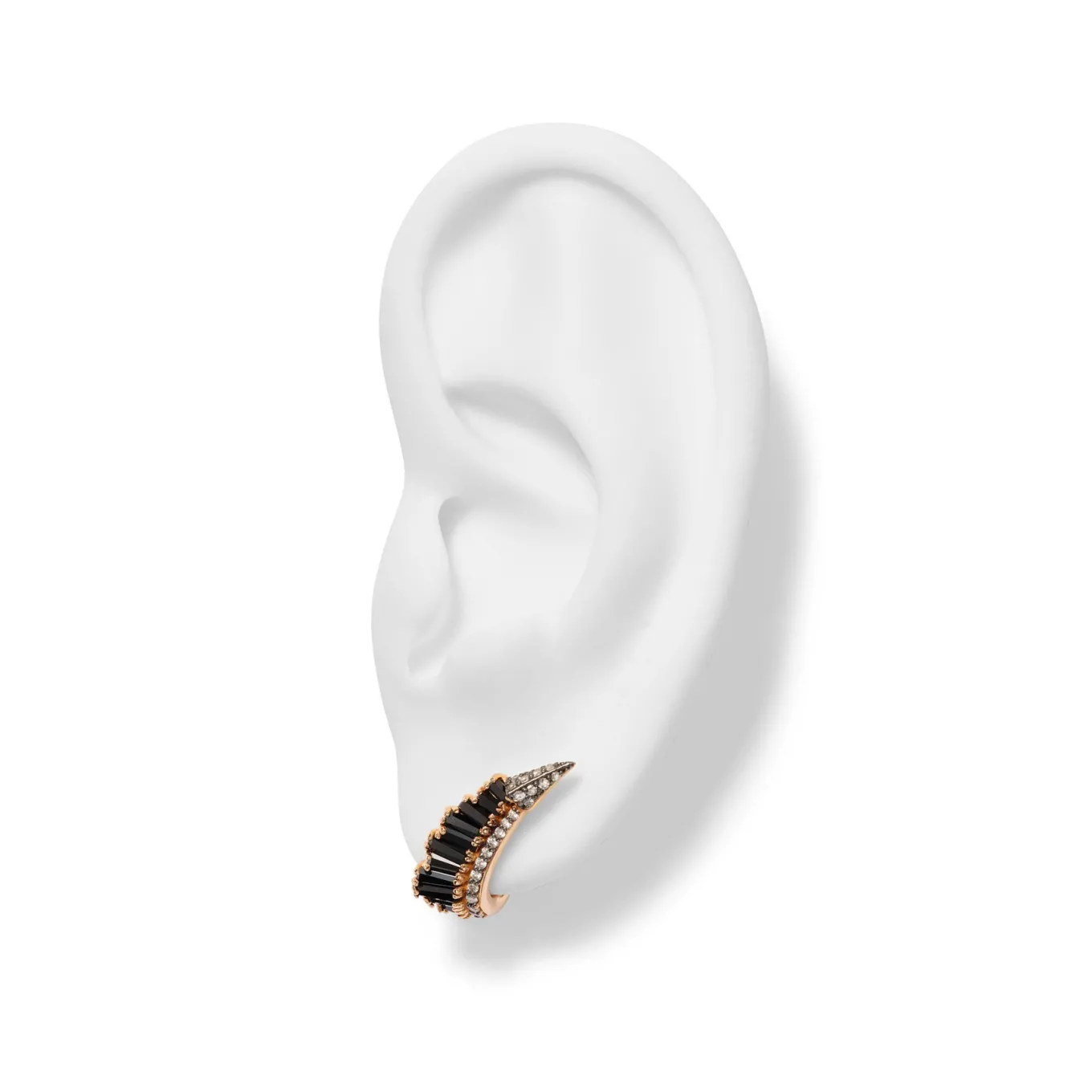 ruched_ear_clips__black_s_1.webp Ruched Ear Clips - Black Spinel