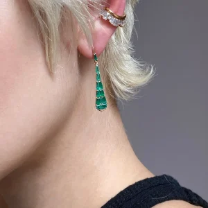 Ruched Ear Cuff - Diamond