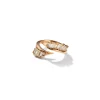 Ruched Open Coil Ring - Diamond