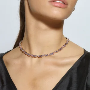 Ruched Rivière Necklace - Tanzanite