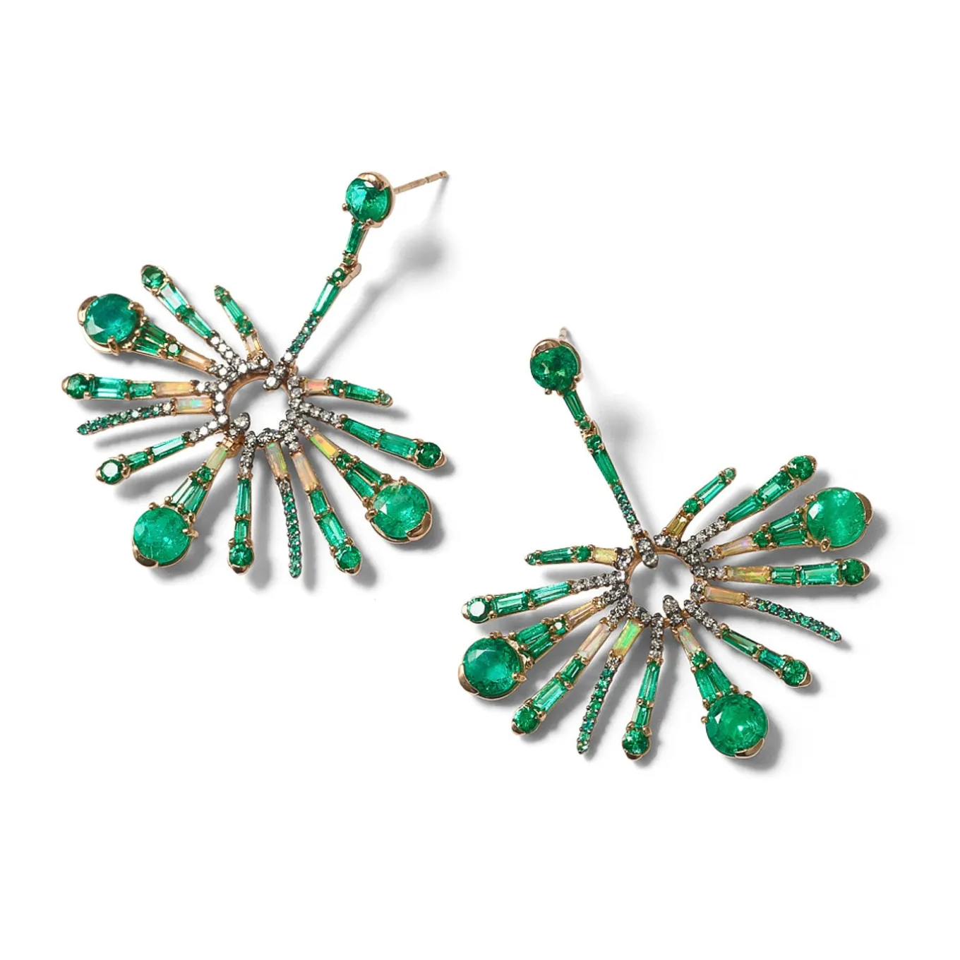 sea_anemone_earrings__eme_0.webp Sea Anemone Earrings - Emerald & Diamond